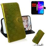 For Xiaomi Redmi 7 / Y3 Solid Color Colorful Magnetic Buckle Horizontal Flip PU Leather Case with Holder & Card Slots & Wallet & Lanyard(Gold)