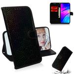 For Xiaomi Redmi 7 / Y3 Solid Color Colorful Magnetic Buckle Horizontal Flip PU Leather Case with Holder & Card Slots & Wallet & Lanyard(Black)