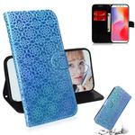 For Xiaomi Redmi 6 / 6A Solid Color Colorful Magnetic Buckle Horizontal Flip PU Leather Case with Holder & Card Slots & Wallet & Lanyard(Blue)