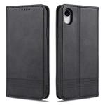 For iPhone XR AZNS Magnetic Calf Texture Horizontal Flip Leather Case with Card Slots & Holder & Wallet(Black)