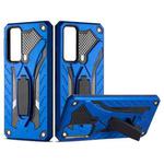 For vivo V20 SE Shockproof TPU + PC Protective Case with Holder(Blue)
