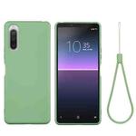 For Sony Xperia 5 II Pure Color Liquid Silicone Shockproof Full Coverage Case(Green)