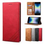 For iPhone SE 2022 / SE 2020 / 8 / 7 GUSSIM GS-001 Business Style Horizontal Flip Skin Feel PU Leather Case with Holder & Card Slots & Wallet & Photo Frame(Red)