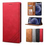 For iPhone 12 mini GUSSIM GS-001 Business Style Horizontal Flip Skin Feel PU Leather Case with Holder & Card Slots & Wallet & Photo Frame (Red)