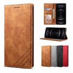 For iPhone 12 / 12 Pro GUSSIM GS-001 Business Style Horizontal Flip Skin Feel PU Leather Case with Holder & Card Slots & Wallet & Photo Frame(Brown)