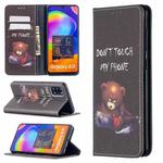 For Samsung Galaxy A31 Colored Drawing Pattern Invisible Magnetic Horizontal Flip PU Leather Case with Holder & Card Slots & Wallet(Bear)