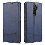 For Xiaomi Redmi 9 AZNS Magnetic Calf Texture Horizontal Flip Leather Case with Card Slots & Holder & Wallet(Dark Blue)