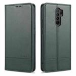 For Xiaomi Redmi 9 AZNS Magnetic Calf Texture Horizontal Flip Leather Case with Card Slots & Holder & Wallet(Drak Green)