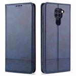 For Xiaomi Redmi Note 9 / 10X AZNS Magnetic Calf Texture Horizontal Flip Leather Case with Card Slots & Holder & Wallet(Dark Blue)