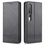 For Xiaomi Mi 10 5G / 10 Pro 5G AZNS Magnetic Calf Texture Horizontal Flip Leather Case with Card Slots & Holder & Wallet(Black)