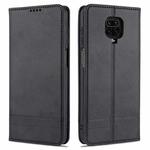 For Xiaomi Redmi Note 9 Pro / Note 9s AZNS Magnetic Calf Texture Horizontal Flip Leather Case with Card Slots & Holder & Wallet(Black)