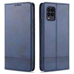 For Xiaomi Mi 10 Lite AZNS Magnetic Calf Texture Horizontal Flip Leather Case with Card Slots & Holder & Wallet(Dark Blue)