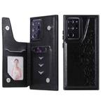 Six Cats Embossing Pattern Protective Case with Holder & Card Slots & Photo Frame For Samsung Galaxy Note20 Ultra(Black)