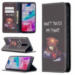 For Xiaomi Redmi 8 Colored Drawing Pattern Invisible Magnetic Horizontal Flip PU Leather Case with Holder & Card Slots & Wallet(Bear)