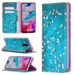 For Xiaomi Redmi 8 Colored Drawing Pattern Invisible Magnetic Horizontal Flip PU Leather Case with Holder & Card Slots & Wallet(Plum Blossom)