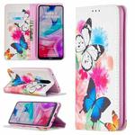 For Xiaomi Redmi 8 Colored Drawing Pattern Invisible Magnetic Horizontal Flip PU Leather Case with Holder & Card Slots & Wallet(Two Butterflies)