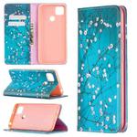 For Xiaomi Redmi 9C Colored Drawing Pattern Invisible Magnetic Horizontal Flip PU Leather Case with Holder & Card Slots & Wallet(Plum Blossom)