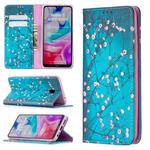 For Xiaomi Redmi 8A Colored Drawing Pattern Invisible Magnetic Horizontal Flip PU Leather Case with Holder & Card Slots & Wallet(Plum Blossom)