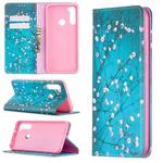 For Xiaomi Redmi Note 8T Colored Drawing Pattern Invisible Magnetic Horizontal Flip PU Leather Case with Holder & Card Slots & Wallet(Plum Blossom)