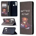 For Xiaomi Redmi Note 8 Colored Drawing Pattern Invisible Magnetic Horizontal Flip PU Leather Case with Holder & Card Slots & Wallet(Bear)
