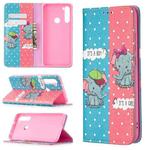 For Xiaomi Redmi Note 8 Colored Drawing Pattern Invisible Magnetic Horizontal Flip PU Leather Case with Holder & Card Slots & Wallet(Elephant)
