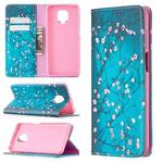 For Xiaomi Redmi Note 9 Pro Colored Drawing Pattern Invisible Magnetic Horizontal Flip PU Leather Case with Holder & Card Slots & Wallet(Plum Blossom)