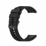For Huawei Watch GT 2 Pro Silicone Watch Band with Black Steel Buckle(Black)