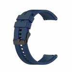 For Huawei Watch GT 2 Pro Silicone Watch Band with Black Steel Buckle(Dark Blue)