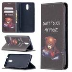 For Nokia 2.3 Colored Drawing Pattern Invisible Magnetic Horizontal Flip PU Leather Case with Holder & Card Slots & Wallet(Bear)