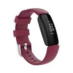 For Fitbit Inspire 2 TPE Watch Band, Size:S(Wine Red)