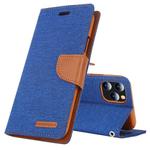 For iPhone 11 Pro Max MERCURY GOOSPERY CANVAS DIARY Canvas Texture Horizontal Flip Leather Case with Card Slots & Wallet & Holder(Blue)