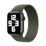 Nylon Single-turn Braided Watch Band For Apple Watch Series 9&8&7 41mm / SE 3&SE 2&6&SE&5&4 40mm / 3&2&1 38mm, Length:S 130mm(Olive Green)