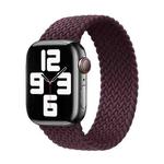 Nylon Single-turn Braided Watch Band For Apple Watch Series 9&8&7 41mm / SE 3&SE 2&6&SE&5&4 40mm / 3&2&1 38mm, Length:S 130mm(Crimson Cherry)
