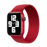 Nylon Single-turn Braided Watch Band For Apple Watch Series 7 45mm / 6 & SE & 5 & 4 44mm / 3 & 2 & 1 42mm, Length:M 155mm(Red)