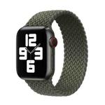 Nylon Single-turn Braided Watch Band For Apple Watch Series 7 45mm / 6 & SE & 5 & 4 44mm / 3 & 2 & 1 42mm, Length:L 170mm(Olive Green)
