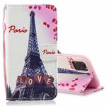 For iPhone 12 mini Horizontal Flip Leather Case with Holder & Card Slots & Wallet (Love Tower)
