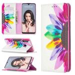 For Huawei P30 Lite Colored Drawing Pattern Invisible Magnetic Horizontal Flip PU Leather Case with Holder & Card Slots & Wallet(Sun Flower)