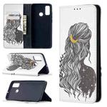 For Huawei P smart 2020 Colored Drawing Pattern Invisible Magnetic Horizontal Flip PU Leather Case with Holder & Card Slots & Wallet(Girl)