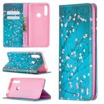 For Huawei P smart Z Colored Drawing Pattern Invisible Magnetic Horizontal Flip PU Leather Case with Holder & Card Slots & Wallet(Plum Blossom)