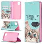 For Huawei Y5p Colored Drawing Pattern Invisible Magnetic Horizontal Flip PU Leather Case with Holder & Card Slots & Wallet(Cat)