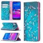 For Huawei Y6 (2019) Colored Drawing Pattern Invisible Magnetic Horizontal Flip PU Leather Case with Holder & Card Slots & Wallet(Plum Blossom)