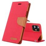 For iPhone 11 MERCURY GOOSPERY CANVAS DIARY Canvas Texture Horizontal Flip Leather Case with Card Slots & Wallet & Holder(Red)