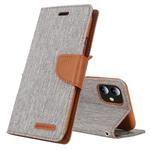 For iPhone 11 MERCURY GOOSPERY CANVAS DIARY Canvas Texture Horizontal Flip Leather Case with Card Slots & Wallet & Holder(Grey)
