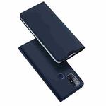 For OnePlus Nord N10 5G DUX DUCIS Skin Pro Series Horizontal Flip PU + TPU Leather Case with Holder & Card Slots(Blue)