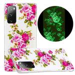 For Samsung Galaxy S20 FE Luminous TPU Mobile Phone Protective Case(Rose Flower)