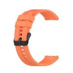 For Huawei Watch GT 2 42mm Silicone  Watch Band with Black Buckle(Vibrant Orange)