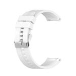 For Huawei Watch GT 2 42mm Silicone  Watch Band with Silver Buckle(White)