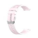 For Huawei Watch GT 2 42mm Silicone  Watch Band with Silver Buckle(Quicksand Pink)