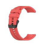 For Huawei Watch GT 2 46mm Silicone  Watch Band with Black Buckle(Red)