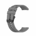 For Huawei Watch GT 2 46mm Silicone  Watch Band with Black Buckle(Grey)